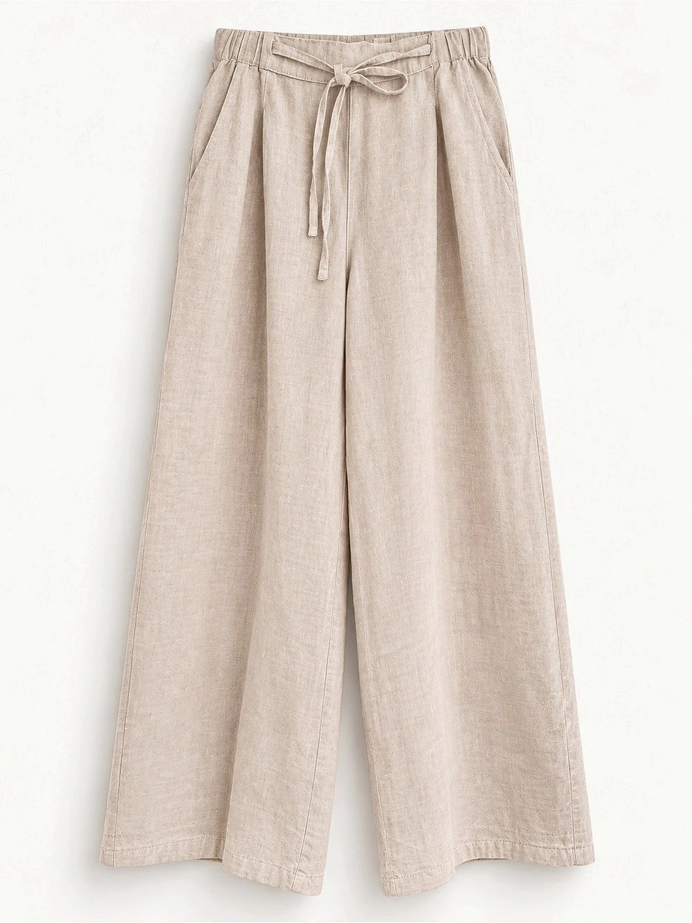 Cynthia Rowley 100% Linen Wide Leg Pull-On Crop Pants